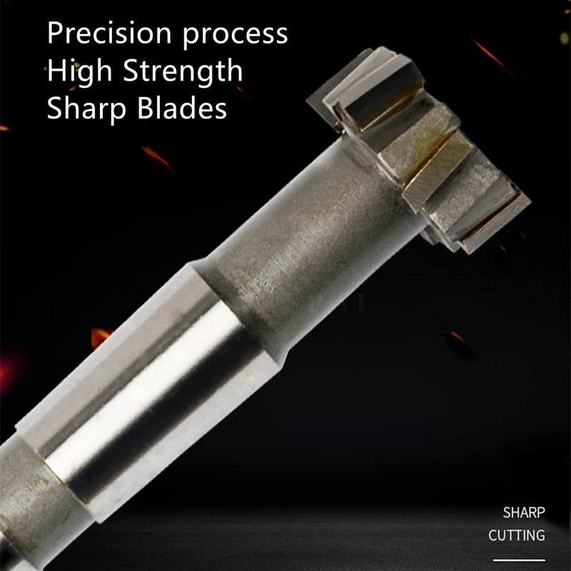 NACX HSS-AL T Slot End Mill Milling Cutter，High-Speed Steel Woodruff Keyseat Cutter, Half Round Keyway Milling Cutter, Straight Shank, 8 Flutes, 25 x 3 x 90mm - Image 4